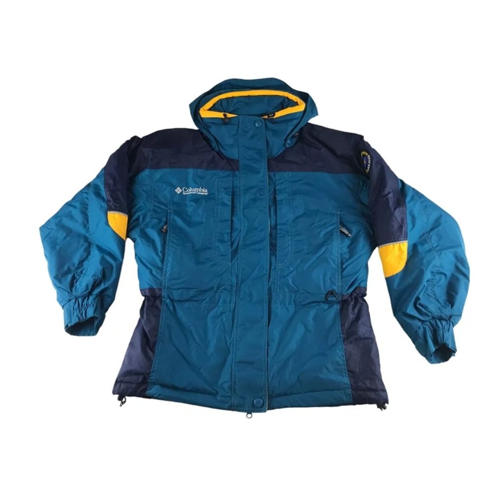 Columbia Womens Multicolor Insulated Hooded Ski Snowboarding Jacket Size M